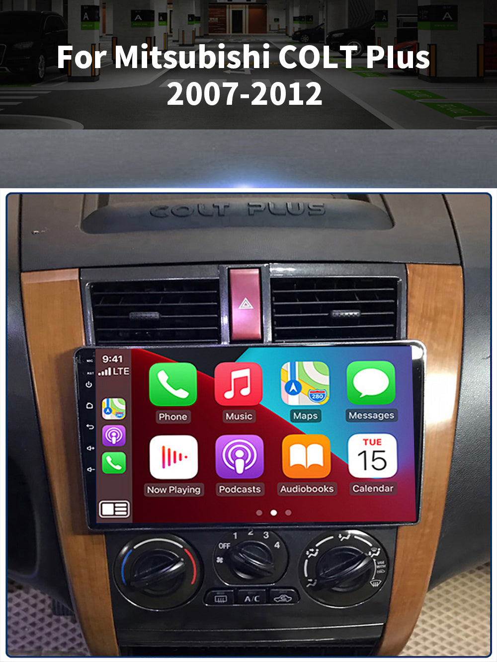 Mitsubishi Colt 2007–2014 CarPlay Stereo Wireless Android Auto