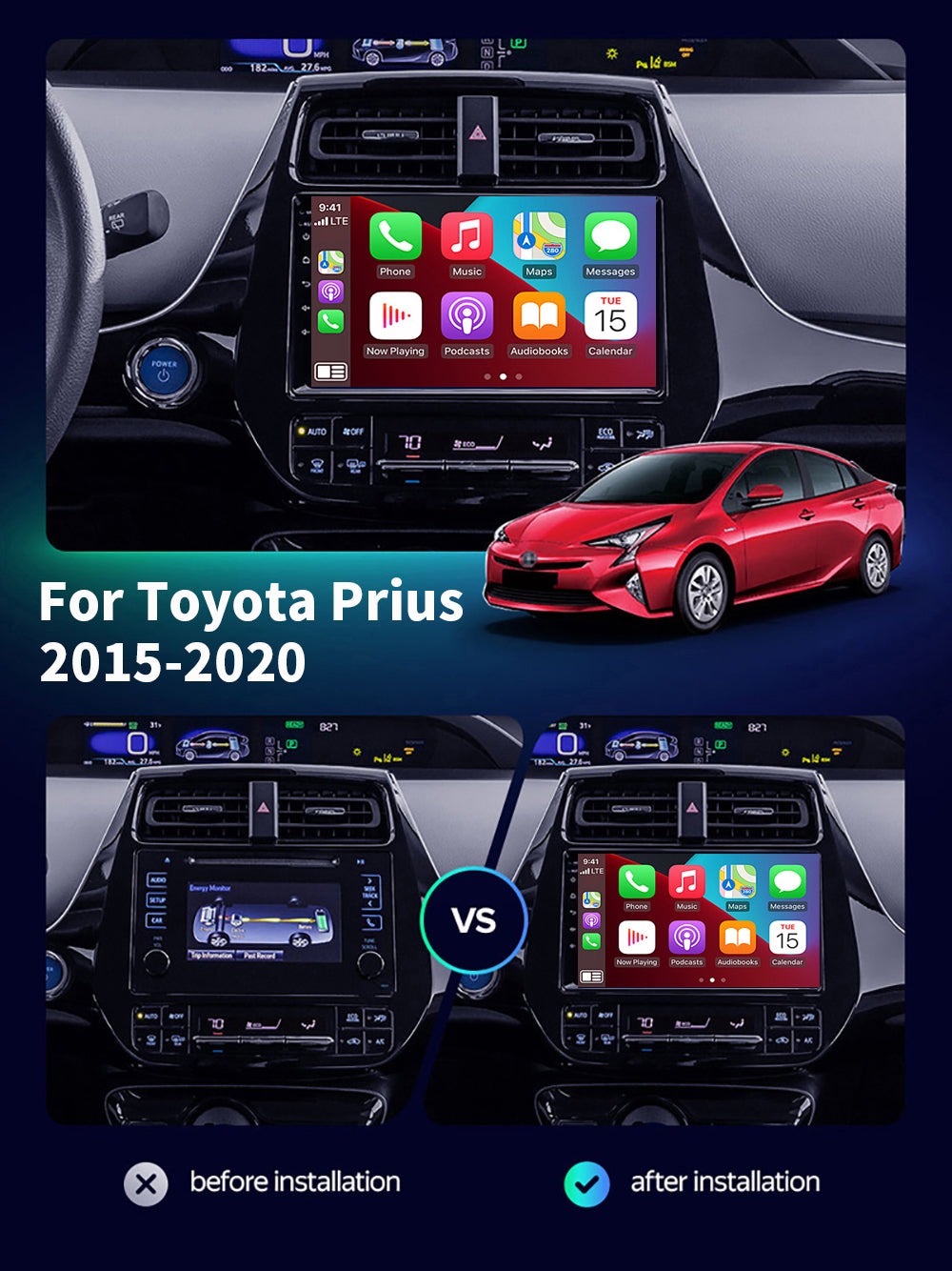 Toyota Prius 2019+ CarPlay Stereo