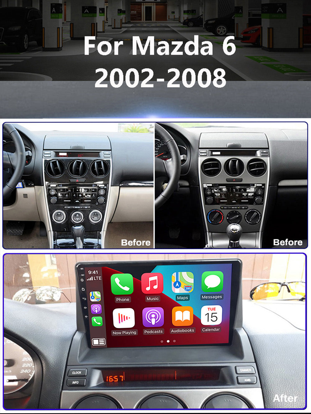 Mazda Atenza 2002–2006 CarPlay Stereo – Wireless Apple CarPlay & Android Auto